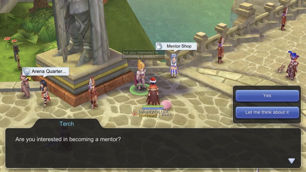 Talk to Terch NPC Adventurer Guild Senior Mentor in Prontera at level 85 to start quest to become a Mentor