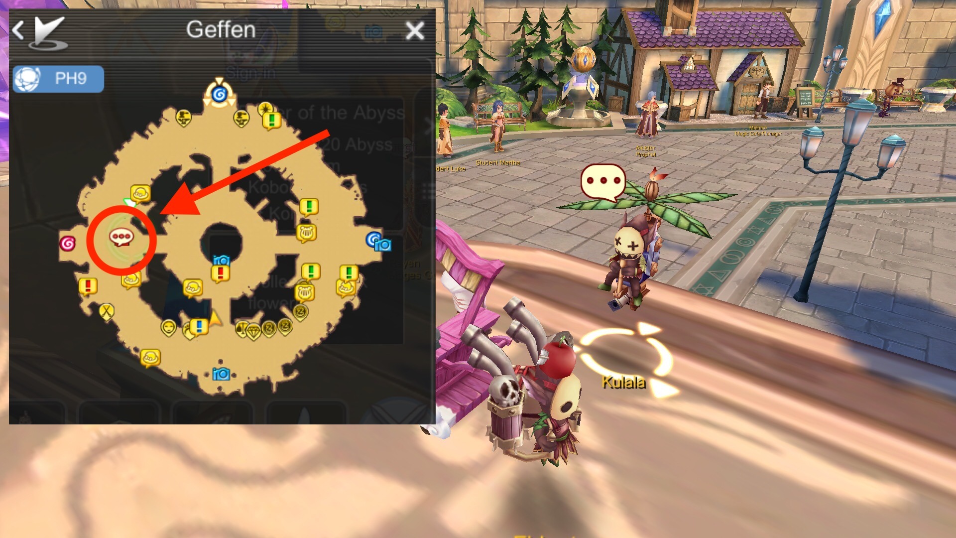 Kulala NPC in Geffen Goblin Spring Vacation quest Day 2