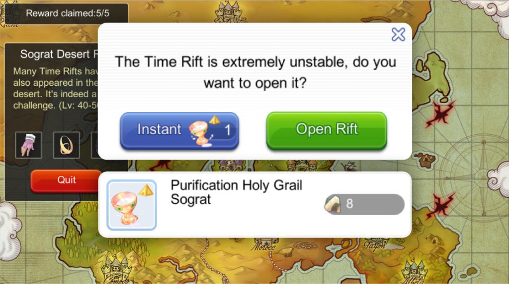 instantly clear time rifts in ragnarok mobile using purification holy grails