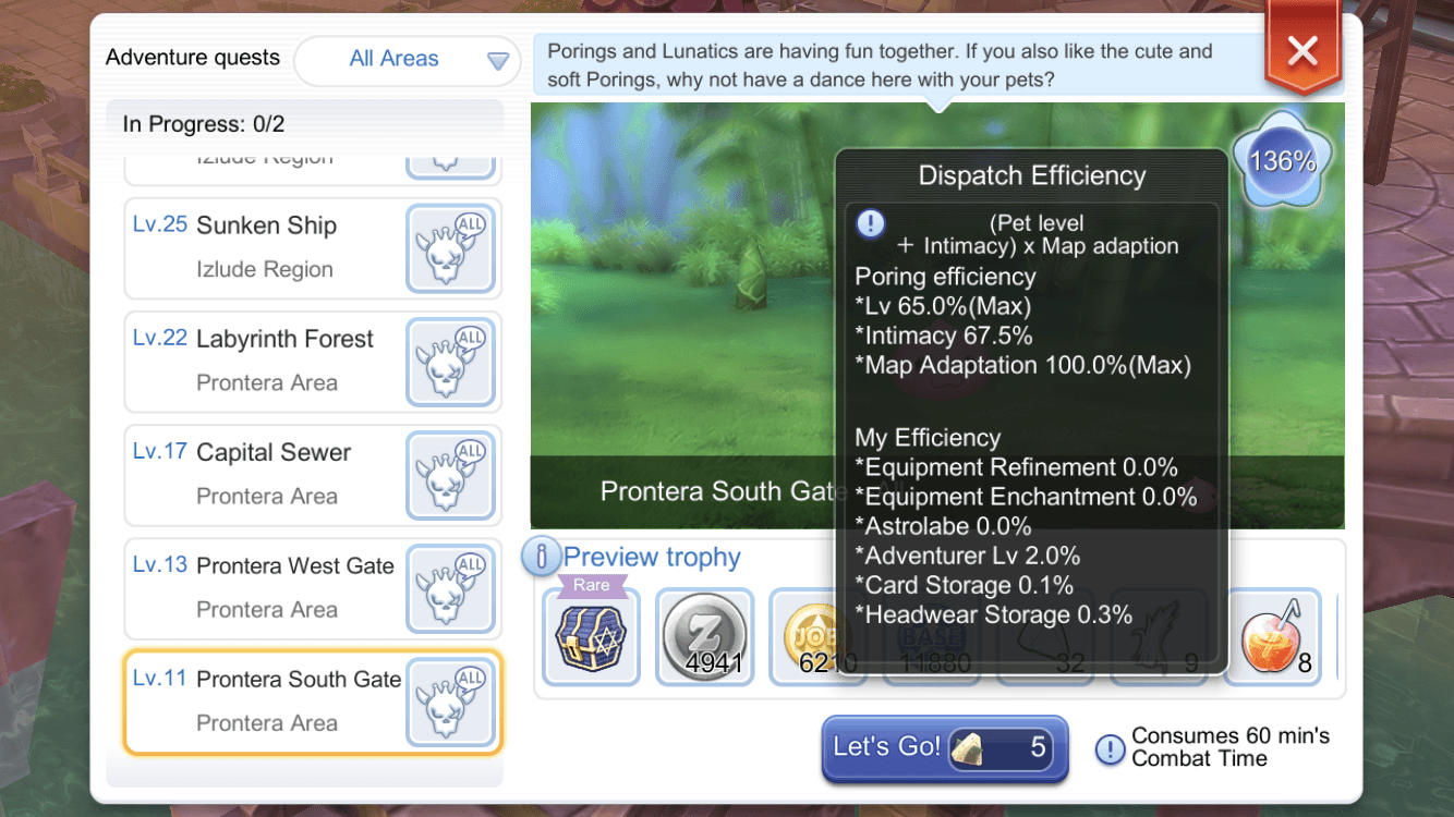 Pet Adventure efficiency ragnarok mobile eternal love