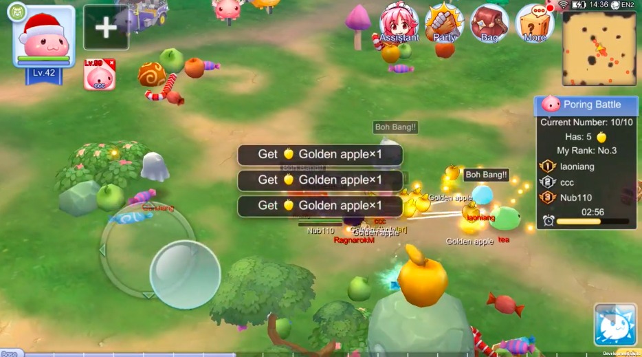 Get as many Golden Apples as you can in Poring Fight event